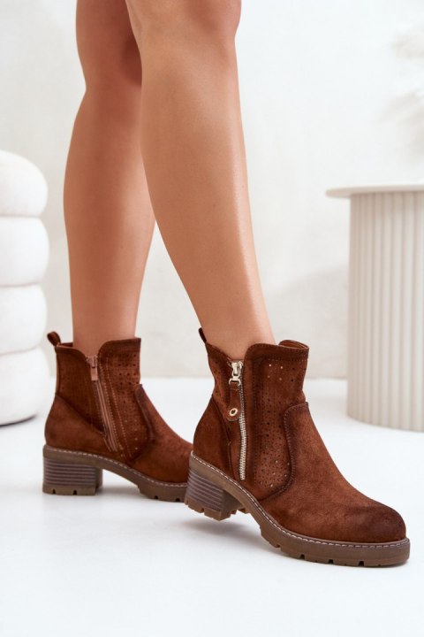 Botki Model Oviria M1537 Brown Botki Model Oviria M1537 Brown