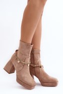 Botki Model Tiselo 168-500 Beige 