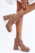 Botki Model Tiselo 168-500 Beige 