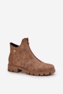 Botki Model Verietta RMR23123-11 Brown/Gold Zamsz 