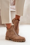 Botki Model Verietta RMR23123-11 Brown/Gold Zamsz 