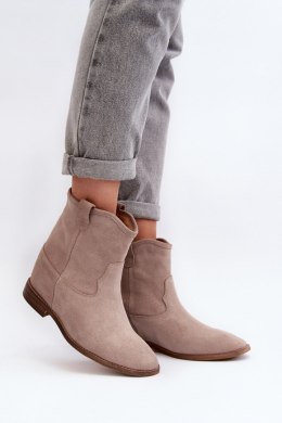 Botki Model Zazoo 2326/024 Beige Zamsz 