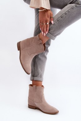 Botki Model Zazoo 2326/024 Beige Zamsz 