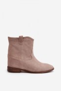 Botki Model Zazoo 2326/024 Beige Zamsz 