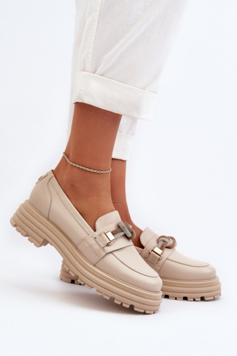 Mokasyny Model Laura Messi 2780 Beige Mokasyny Model Laura Messi 2780 Beige