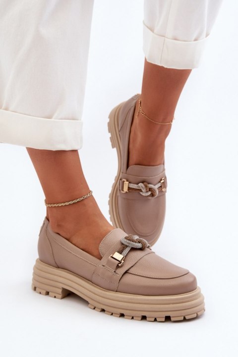 Mokasyny Model Laura Messi 2780/252 Dark Beige Mokasyny Model Laura Messi 2780/252 Dark Beige