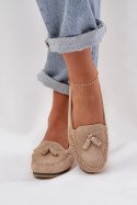 Mokasyny Model S.Barski LR51-548 Beige 