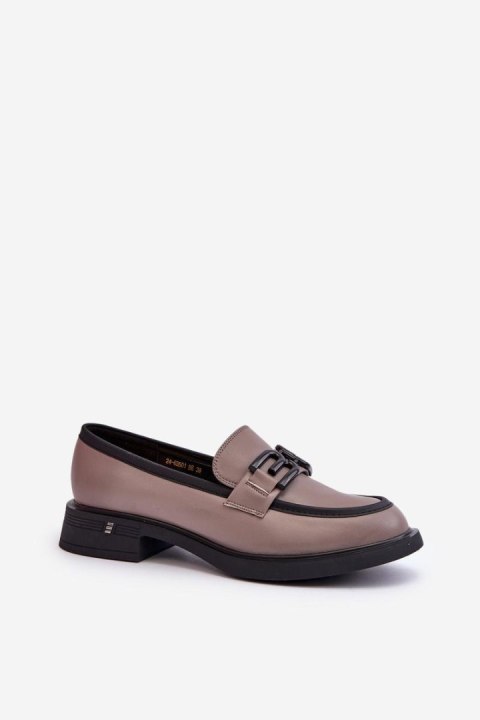 Mokasyny damskie Model Triana 63501 Dark Beige Mokasyny damskie Model Triana 63501 Dark Beige