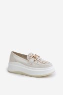 Mokasyny Model Vinceza 89105 Light Beige 