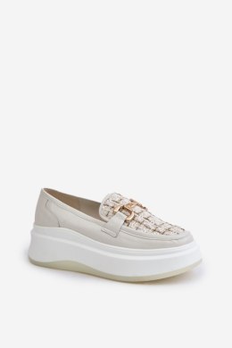 Mokasyny Model Vinceza 89105 Light Beige 