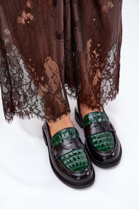 Mokasyny Model Vinceza 91125 Green/Black Mokasyny Model Vinceza 91125 Green/Black