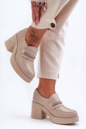 Półbuty Model Gelanor 20157 Beige Skóra 