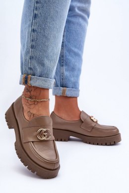Półbuty Model Rosefalls 20153 Dark Beige Skóra 