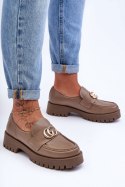 Półbuty Model Rosefalls 20153 Dark Beige Skóra 
