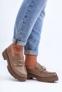 Półbuty Model Rosefalls 20153 Dark Beige Skóra 