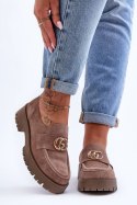 Półbuty Model Rosefalls 20153 Dark Beige Zamsz 