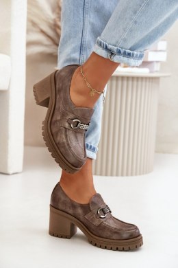 Półbuty Model Zazoo 20175 Dark Beige 