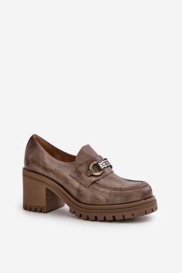 Półbuty Model Zazoo 20175 Dark Beige 