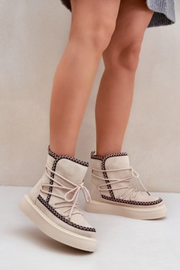 Śniegowce Model Naleris MD1094-7 Light Beige 