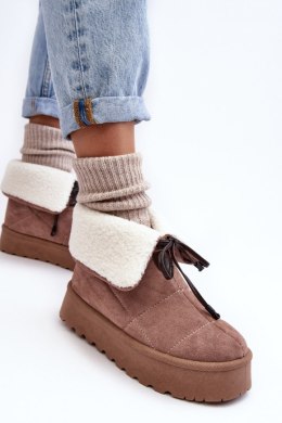 Śniegowce Model Olimuka VL212P Beige 