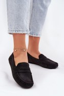 Zamszowe Mokasyny Damskie Big Star RR274948 Czarne 