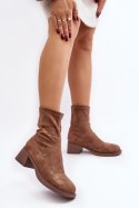 Botki Model Aphroteia 23BT35-6449 Brown Zamsz 
