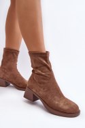 Botki Model Aphroteia 23BT35-6449 Brown Zamsz 