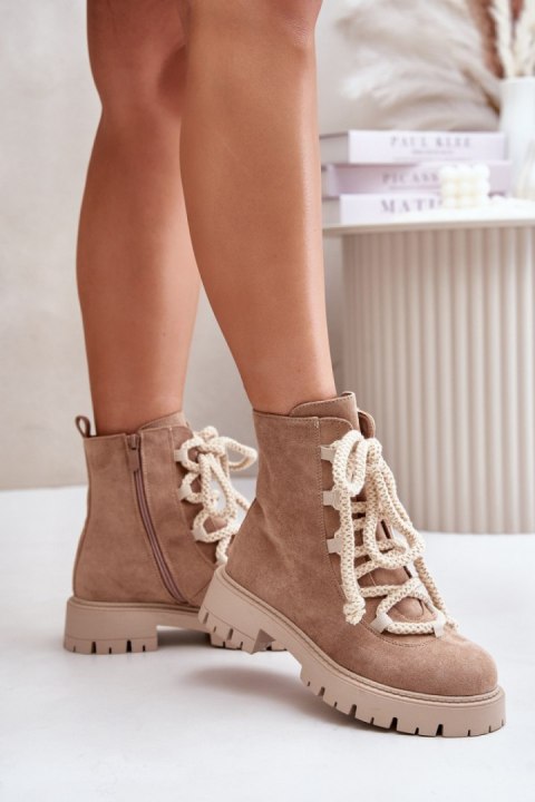 Botki Model Caellita NS539P Beige Botki Model Caellita NS539P Beige