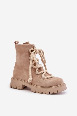 Botki Model Caellita NS539P Light Beige 