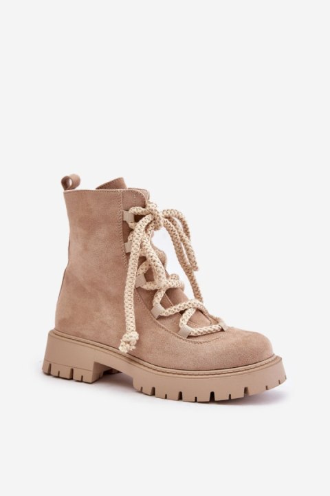 Botki Model Caellita NS539P Light Beige Botki Model Caellita NS539P Light Beige