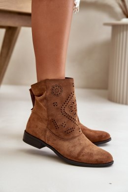 Botki Model Irinette MAM65-106 Brown 