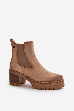 Botki Model Irissinae KE217 Beige 