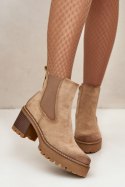 Botki Model Irissinae KE217 Beige 
