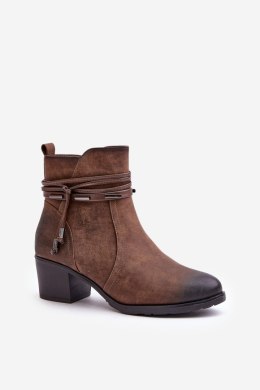 Botki Model Lobina ASA128-37 Brown 