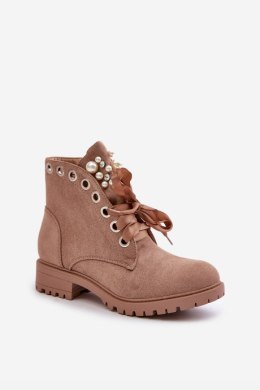 Botki Model Perla 8371 Beige 