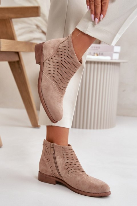 Botki Model S.Barski HY42-076 Beige Botki Model S.Barski HY42-076 Beige