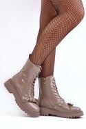 Botki Model S.Barski MR870-67 Beige Lakier 