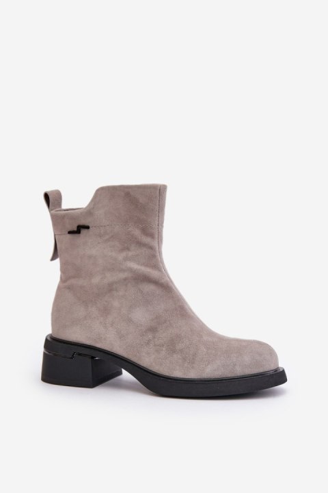 Botki Model Vinceza 66696 Grey Zamsz Botki Model Vinceza 66696 Grey Zamsz