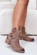 Botki Model Zazoo 60477 Beige 