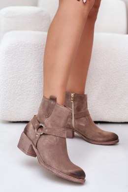 Botki Model Zazoo 60477 Beige 