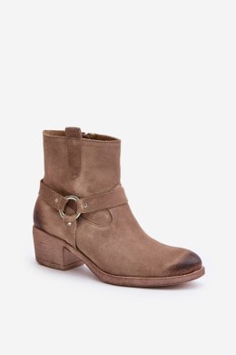 Botki Model Zazoo 60477 Beige 