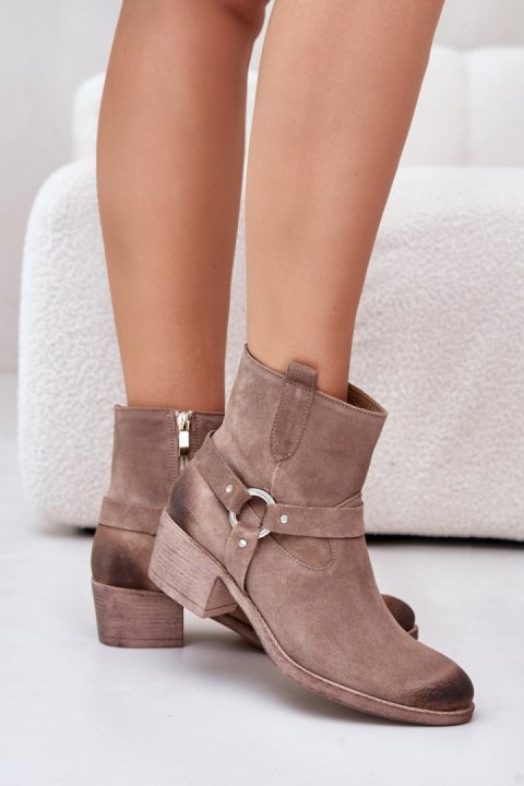 Botki Model Zazoo 60477 Beige Botki Model Zazoo 60477 Beige
