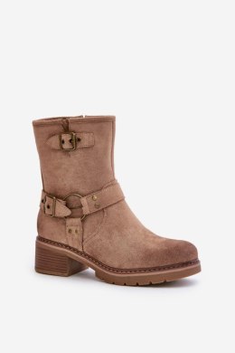Botki Model Zudra 7280 Dark Beige 