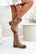 Botki Model Zudra 7280 Dark Beige 