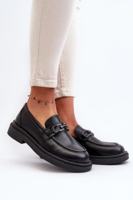 Mokasyny Model Keelana 24PB18-6885 Black Skóra 