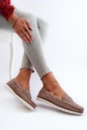 Mokasyny Model Nestalia 834280 Dark Beige 