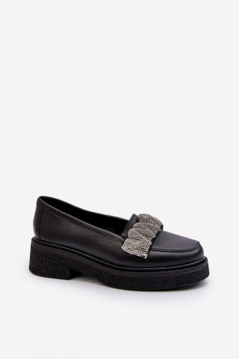 Mokasyny Model Zazoo 3419 Black Skóra Mokasyny Model Zazoo 3419 Black Skóra