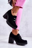 Półbuty Model Harmell 20097 Black Zamsz 