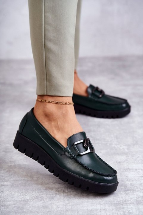 Półbuty Model Loafery Kjersti MK757 Green 