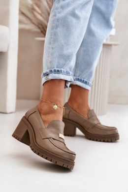 Półbuty Model Zazoo 20168 Dark Beige 